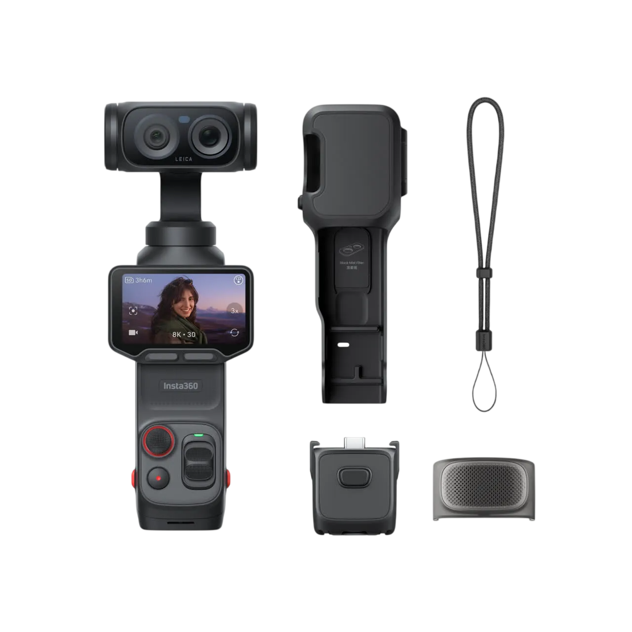 Insta360 Luna Ultra Cosmic Black gimbal camera bundle
