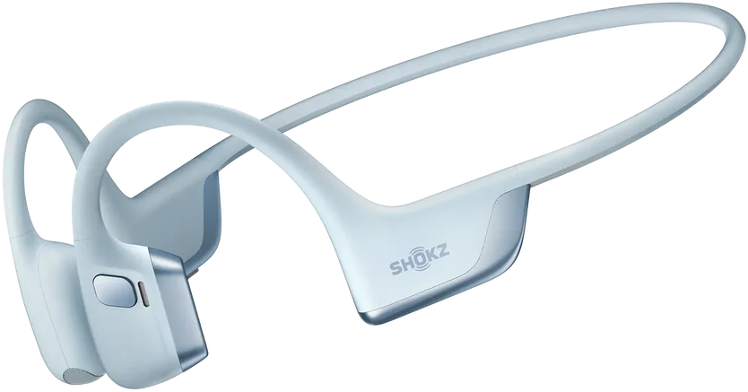Shokz OpenRun Pro 2 headphones in sky blue